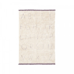 Kreem pestav k&auml;sitsi kootud puuvillane laste vaip 90x130 cm ABC - Lorena Canals