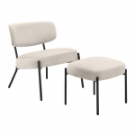 Kreem sametist tugitool koos jalatoega Jerry - St&oslash;raa