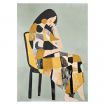 K&auml;sitsi maalitud elementidega maal 70x100 cm Penelope - Styler