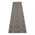 Tumehall sise/v&auml;lisvaip 70x300 cm Boo Charcoal Linen &ndash; Pappelina
