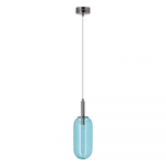 Sinine LED rippvalgusti klaasist varjuga &oslash; 13 cm Fiuggi - Candellux Lighting