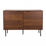 Pruun p&auml;hklipuidu spoonist kummut 110x74x40 cm Stripes - White Label