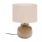 Beež keraamiline lauavalgusti tekstiilist varjuga (k&otilde;rgus 40 cm) Tay - Kave Home