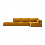 Sinepiv&auml;rvi sametist nurgadiivan (parem nurk) Vanda - Mazzini Sofas