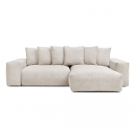 Kreemjas kordv&auml;rvitud diivanvoodi/nurgadiivan panipaigaga Voltaire - Bobochic Paris