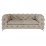 Hall-beež sametist diivan 185 cm Chelsea &ndash; Ropez