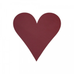 &Ouml;ko-nahast lauamatt 30x30 cm Heart Nupo - LIND DNA