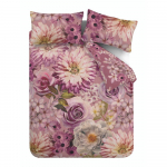 Roosa voodipesu &uuml;heinimesevoodile 135x200 cm Rosemoor Floral - RHS