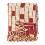 Punane/beež puuvillaseguga tekk 130x160 cm Cang - Bloomingville