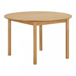 &Uuml;mmargune pikendatav s&ouml;&ouml;gilaud lisaplaadiga tammepuidu imitatsiooniga &oslash; 120 cm Bundaberg &ndash; House Nordic