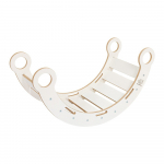 Valge m&auml;nnipuidust kiik 39x75x38 cm Montessori - Meowbaby