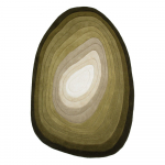 Roheline k&auml;sitsi kootud villane vaip 200x290 cm Puddle Ombre - Flair Rugs