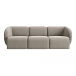 Helepruun sametist diivan 244 cm Lani - Makamii