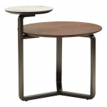 Pruun &uuml;mmargune kohvilaud eukal&uuml;ptipuidust 55x67 cm Imperia - Premier Housewares