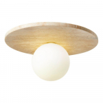 Beež kivist laelamp klaasist varjuga, &oslash; 12 cm Hilde - Opviq lights