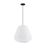 Valge linane ripplamp &oslash; 50 cm Linnet - Nova Luce