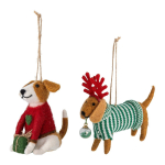 Tekstiilist j&otilde;ulukaunistused, 2 tk, 12 cm Monty &ndash; Bloomingville