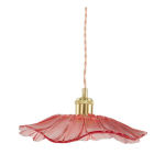 Punane/kuldne klaasist ripplamp &oslash; 30 cm Nugget - Jotex