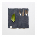 Tumehallid linased s&ouml;&ouml;giriistade taskud 2tk komplektis - Linen Tales