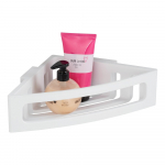 Valge nurgas isekandev plastikust vannitoa riiul Bralia - Wenko