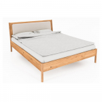 Tammepuust kaheinimesevoodi koos polsterdatud peaplaadiga 180x200 cm Pola - The Beds