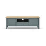 Hallikasroheline m&auml;nnipuidust TV-alus 158x53x40 cm Misti &ndash; Marckeric