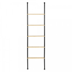 Must/loomulik metallist dekoratiivne redel Bambusa - Wenko