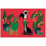 Tervituskaartide komplekt 8 tk j&otilde;ulumotiiviga Cat and Dog Palais &ndash; Roger la Borde