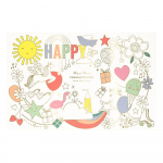 Pabertaldrikud 8 tk komplektis 28x42,5 cm Happy Icons - Meri Meri