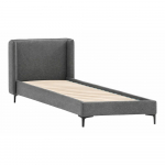 Tumehall polsterdatud &uuml;heinimesevoodi voodip&otilde;hjaga 90x200 cm Basti - Ropez