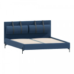 Tumesinine polsterdatud kaheinimesevoodi koos voodip&otilde;hjaga 180x200 cm Tulsa - Ropez