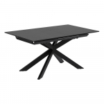 Must kokkupandav s&ouml;&ouml;gilaud klaasist lauaplaadiga 90x210 cm Atminda - Kave Home