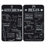 Karastatud klaasist pliidikatted 2tk komplektis 52x30 cm Kitchen Rules - Maximex