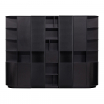 Must m&auml;nnipuidust modulaarne raamaturiiul 276x210 cm Finca - WOOOD