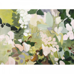 K&auml;sitsi maalitud elementidega maal 90x118 cm Green Garden - Malerifabrikken