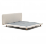 Beež polsterdatud kaheinimesevoodi 180x200 cm Odum &ndash; Kave Home