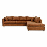 Konjakipruun kunstnahast nurgadiivan (parem nurk) Hamburg - Scandic