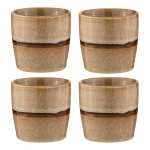 Helepruunid portselanist espressotassid, 4 tk komplektis 350 ml Haven - Ladelle