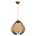 Must-beež rippvalgusti tekstiilist varjuga &oslash; 25 cm - Opviq lights