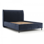 Tumesinine polsterdatud kaheinimesevoodi koos voodip&otilde;hja ja panipaigaga 160x200cm Shell - Maison de R&ecirc;ve