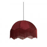 Bordoopunane rippvalgusti tekstiilist varjuga &oslash; 50 cm Malacia - Light & Living