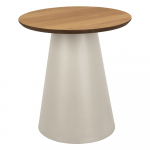 Kreem &uuml;mmargune tammespoonist diivanilaud &oslash; 45 cm Soli - Actona