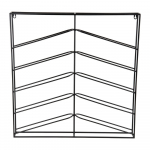 Must metallist seinale paigaldatav veiniriiul, 10le pudelile 67x66x7,5 cm Cuadro - PT LIVING
