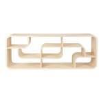 Kreem tammepuidust raamaturiiul 60x160x35 cm Seven - Zuiver