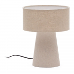 Hallikasbeež lauavalgusti tekstiilist varjuga (k&otilde;rgus 35 cm) Algaida - Kave Home