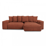 Korduroy-diivanvoodi/panipaigaga nurgadiivan terrakota v&auml;rvi Voltaire - Bobochic Paris