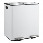 Matt valge terasest pr&uuml;gikast 2x20 l sorteeritud j&auml;&auml;tmete jaoks/pedaaliga Aliya - Spirella