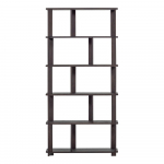 Tumepruun tammepuidust raamaturiiul 90x186x30 cm Riss - WOOOD