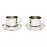 H&otilde;bedased roostevabast terasest tassid 2tk komplektis Nirela - Kave Home