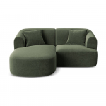 Roheline sametist nurgadiivan (vasak nurk) Campi - Cosmopolitan Design